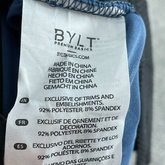 Bylt Mens Blue Swim Trunks Size 40 With Black Accents & Back Pocket 4723 - Picture 4 of 10